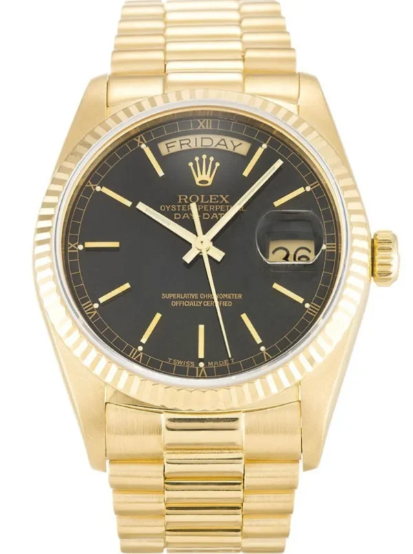 Rolex Day-Date 36mm Black Dial 18038