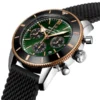 Breitling Superocean Men Automatic Green Rubber Watch UB01622A1L1S1