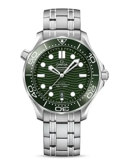 Omega Seamaster Men Automatic Green Stainless Steel Watch O21030422010001