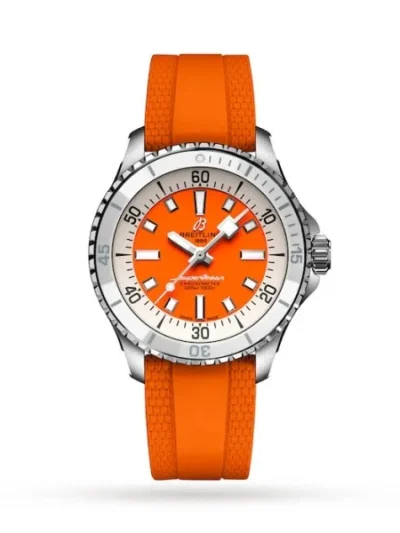 05692EDF-F409-87C6-2D66-9D241A8A80F1.webp Breitling Superocean Unisex Automatic Orange Rubber Watch A17377211O1S1