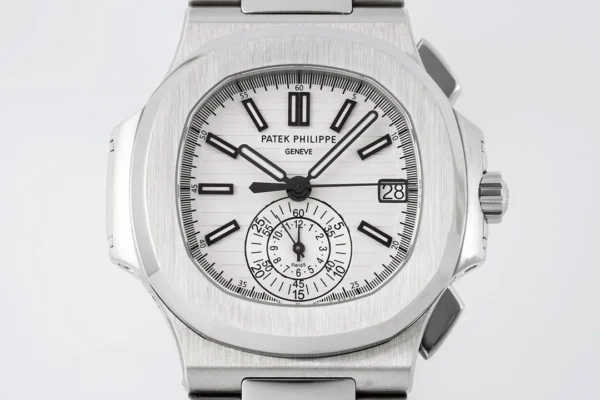 05ED1CAD-E053-8370-33FC-8F9A188DFB63.webp Patek Philippe Silver Nautilus Chronograph Watch