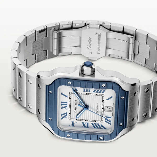 0740BF8D-363C-9A8D-5D17-BFD694E81023.webp Cartier Santos de Cartier Men Automatic Grey Stainless Steel Watch WSSA0047