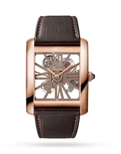 Cartier Tank MC Men Automatic Leather Watch W5310040