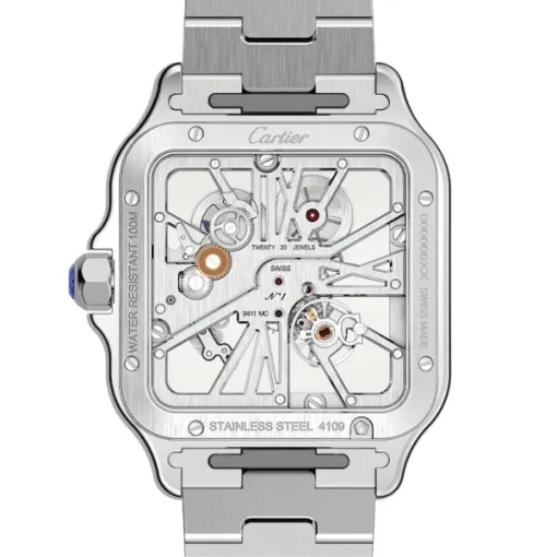 Cartier Santos de Cartier Men Automatic Silver Stainless Steel Watch WHSA0015