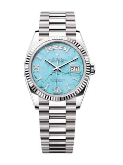 Superclone Rolex Day-Date 36 mm Turquoise Dial 128239