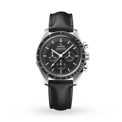 0B99EED6-21AB-BA65-91C3-3DFC7981F9FF.webp Omega Speedmaster Men Automatic Black Leather Watch O31032425001002