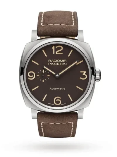 Panerai Radiomir Men Automatic Brown Calf Watch PAM00619