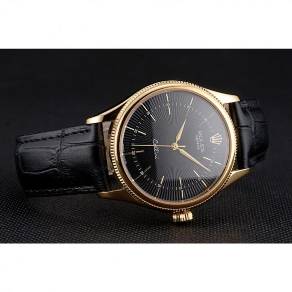 Superclone Rolex Cellini 38mm Black Dial REP016803