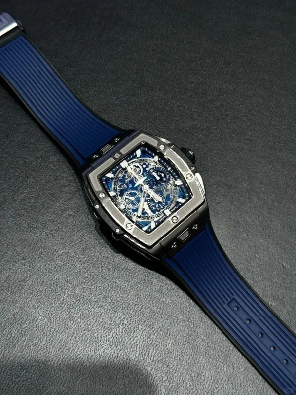Hublot Spirit Of Big Bang Men Automatic Blue Rubber Watch 641.NX.7170.RX