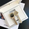 Couple Watches Rolex Datejust 36/28mm RG/SS Jub Black/Dia