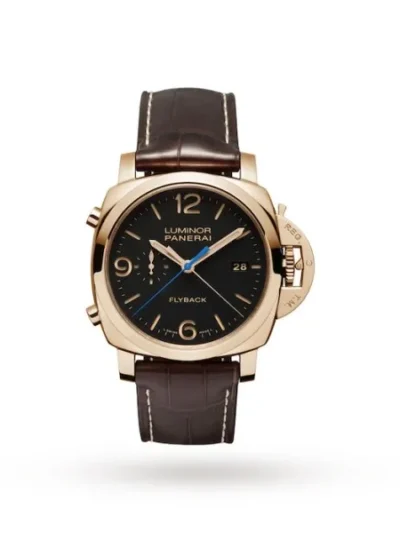 173D54A0-2D23-E66B-351A-F55764D84FA5.webp Panerai Luminor Men Automatic Brown Alligator Watch PAM00525