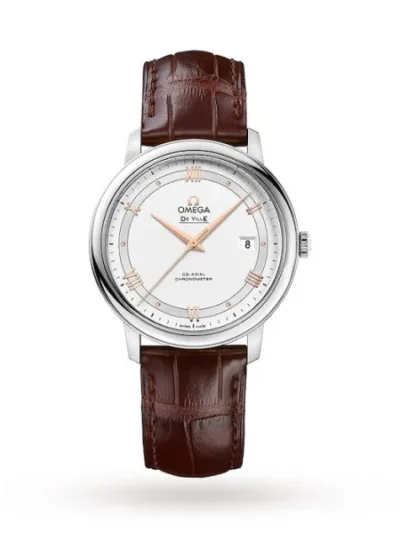 18BF4827-DB4B-C908-ECC3-1F2E5636572D.webp Omega De Ville Men Automatic Silver Leather Watch O42413402002002