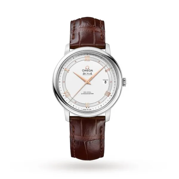 18BF4827-DB4B-C908-ECC3-1F2E5636572D.webp Omega De Ville Men Automatic Silver Leather Watch O42413402002002