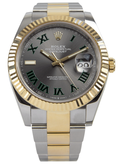 Rolex Datejust II 41mm Rhodium Dial 126333  Wimbledon  Two-Tone Oyster