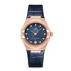 19FBC113-6F05-2379-6EC9-495C25C9B1F7.webp Omega Constellation Women Automatic Blue Leather Watch O13153292099001
