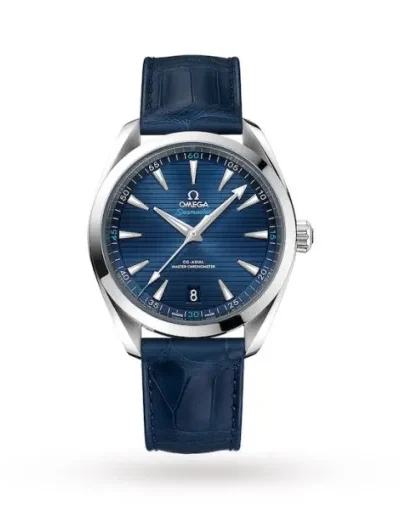1DF9F35F-6F9F-74BF-68F2-9FB7A82B3406.webp Omega Seamaster Aqua Terra Men Automatic Blue Leather Watch O22013412103001