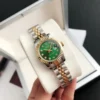 Couple Watches Rolex Datejust 36/28mm RG/SS Jub Green/Dial