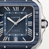 207607B8-F315-F1CE-3031-D401BDB0FC07.png Cartier Santos de Cartier Men Automatic Blue Stainless Steel Watch WSSA0048