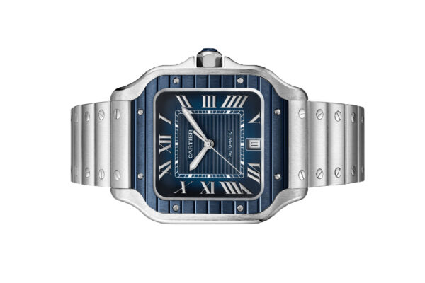 21CBF5AB-FDCF-3682-C2C1-8DD04B28C8FF.jpg Cartier Santos de Cartier Men Automatic Blue Stainless Steel Watch WSSA0048