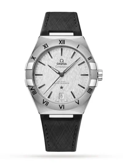 21EB5C69-969D-CA2B-9DB6-16CC5503E65C.webp Omega Constellation Men Automatic Grey Rubber Watch O13112412106001