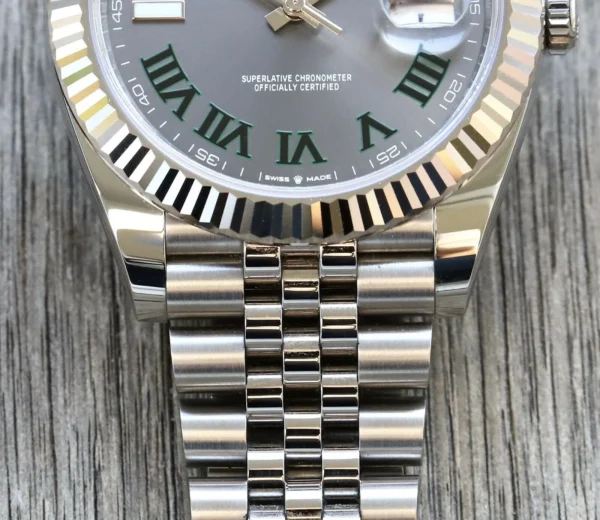 22A59587-6214-3447-FC57-7794B10CD10E.webp Superclone Rolex Datejust 41mm Rhodium Dial 126334 Wimbledon Flutted / Jubilee