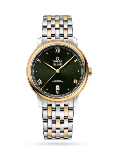 246D5490-0FA8-87F7-2026-12C4FE05339D.webp Omega De Ville Men Automatic Green Stainless Steel 18ct Gold Watch O42420402010001