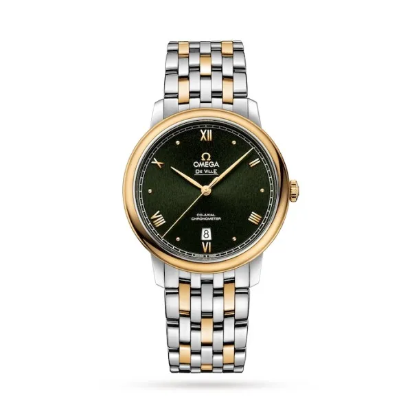 246D5490-0FA8-87F7-2026-12C4FE05339D.webp Omega De Ville Men Automatic Green Stainless Steel 18ct Gold Watch O42420402010001