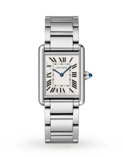 Cartier Tank Must 34 mm Women Quartz Silver Stainless Steel Watch WSTA0052