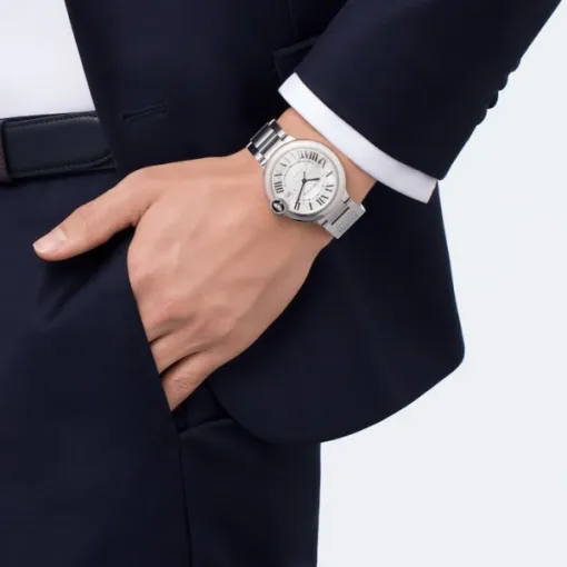 Cartier Ballon Bleu de Cartier Men Automatic Silver Stainless Steel Watch WSBB0049
