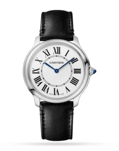 27454756-FAA8-BD6F-654B-31BB38153143.webp Cartier Ronde Must Men Quartz Silver Calf Watch WSRN0031