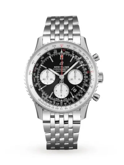 Breitling Navitimer Men Automatic Black Stainless Steel Watch AB0121211B1A1
