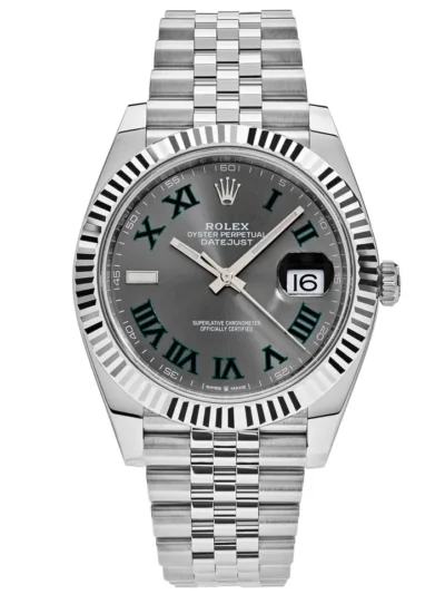 Superclone Rolex Datejust 41mm Rhodium Dial 126334  Wimbledon  Flutted / Jubilee