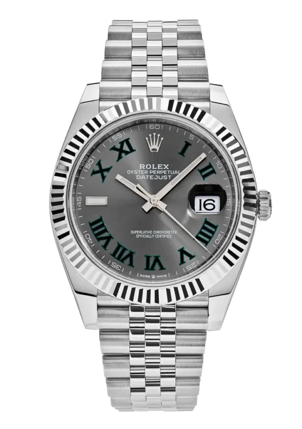 2C083D06-F5C9-22A7-A357-9B1579B8253D.webp Superclone Rolex Datejust 41mm Rhodium Dial 126334 Wimbledon Flutted / Jubilee