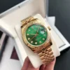 Couple Watches Rolex Datejust 36/28mm RG/RG Jub Green/Dial
