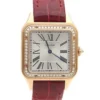 2C9260E9-F768-2C1E-1795-727AC2BE6D84.webp Cartier Santos-Dumont Men Quartz Silver Leather Watch WJSA0016