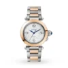 Cartier Pasha de Cartier Women Automatic Silver Stainless Steel   18ct Rose Gold Watch W2PA0008
