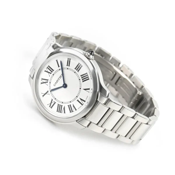 2E6591C9-E3EE-259C-720D-4669992B1EFB.webp Cartier Ronde Must Women Quartz Silver Calf Watch WSRN0033