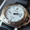 Panerai Submersible Men Automatic White Rubber Watch PAM01223