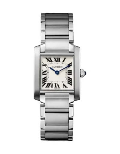 Cartier Tank Française Women Quartz Silver Stainless Steel Watch WSTA0005