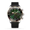 Breitling Superocean Men Automatic Green Rubber Watch UB01622A1L1S1