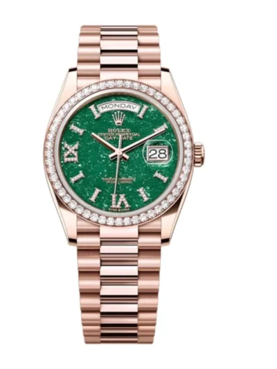 Superclone Rolex Day-Date 36 mm Green Dial 128345RBR