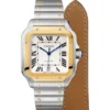 Cartier Santos de Cartier Men Automatic Silver Stainless Steel Watch W2SA0009