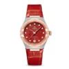 39BA9AF1-A736-DF46-B1B0-8AFACC13513B.webp Omega Constellation Women Automatic Red Leather Watch O13123292099002
