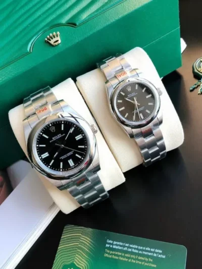 Couple Watches Rolex Oyster Perpetual 31/41mm SS/SS Black/Stk