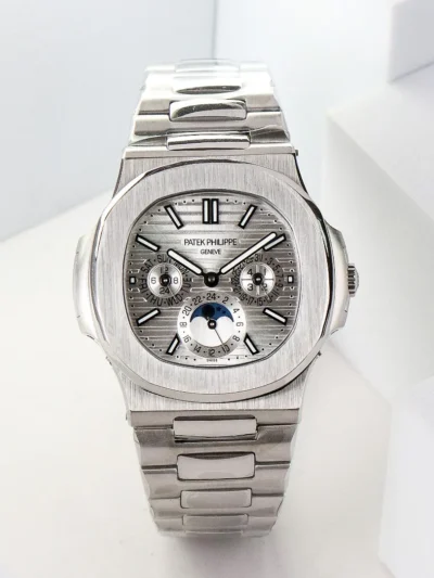 Patek Philippe Silver Nautilus Watch