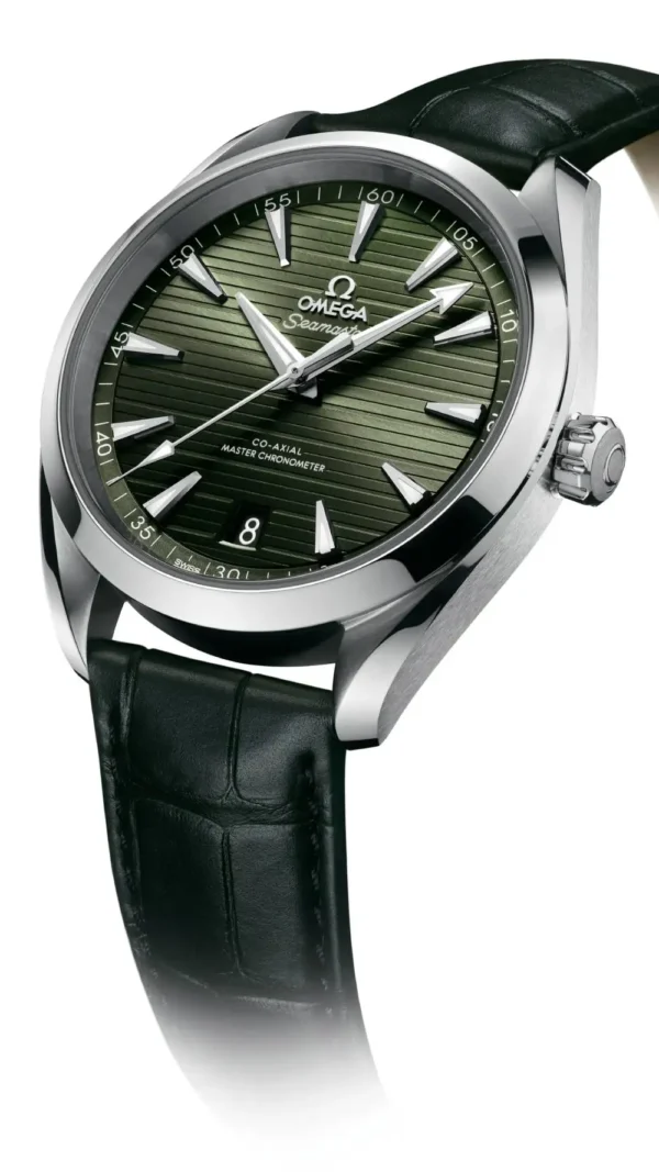 3EC868F4-E64D-11CD-BF1C-4201B7EE3DD7.webp Omega Seamaster Aqua Terra Men Automatic Green Leather Watch O22013412110001