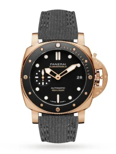 41E214C2-ACC4-F010-5613-E1B6AFDDAEE1.webp Panerai Submersible Men Automatic Black Alligator Watch PAM00974