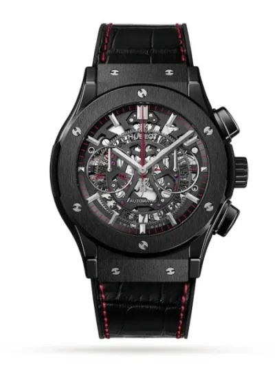 Hublot Classic Fusion Men Automatic Black Alligator Watch 525.CM.0173.LR.AUM20