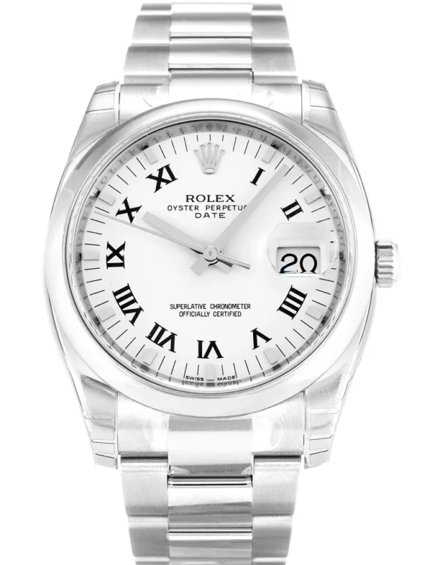 Rolex Oyster Perpetual Date 34mm White Dial 115200