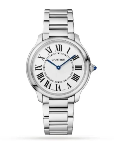 45278CB9-72E6-E471-FB14-1397EE59C634.webp Cartier Ronde Must Men Quartz Silver Stainless Steel Watch WSRN0034